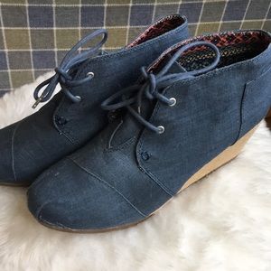 Skechers by Bobs Denim Wedges Size 10